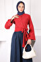Burgundy Waist Tie Shirt