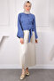 Indigo Waist Tie Shirt - 2