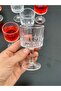 6-Person Glass Footed Pinterest Model Striped Coffee Side Glass Glass 50ml - 5