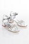 Women's Silver Patent Leather Stone Trim Stylish Evening Dress Shoes - 2