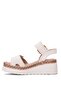 Beige Women's Genuine Leather Wedge Heel Sandals 2512303 Y - 3