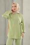Tie-Dye Detailed Suit Mint Green - 4