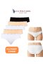 Women'S, Licensed, Colorful, 47% Modal, 47% Cotton, 6% Elastane, High Waist 5-Pack Panties/Slips