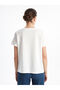 Crew Neck Printed Women's T-Shirt - 5
