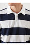 Esvab • Modern & Distinctive Devrik Roba Collar Long Sleeve Striped Men's Sweatshirt - 4