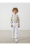 White Boys' Trousers with Elastic Waistband and Straps - 2