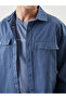 Nevavm Comfortable Fit Long Sleeve Gabardine Men's Shirt Jacket with Difference - 3