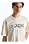 Beige Crew Neck Pokemon Printed Combed Cotton Men's T-Shirt - 3