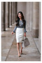 Women's Pencil Office Skirt Waist Elastic Midi Scuba Diving Fabric