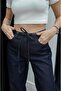 Dark Navy Tie-Front Jeans - 5