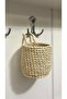 1 Mini Hanging Wicker Basket - Hand Knitted Garlic Nut Basket - 6