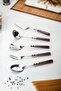 5 Piece Platinum Serving Set & Serving Presentation Set Smoked (Ladle / Colander / Spatula / Fork / Spoon) - 3