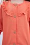 Wide leg seasonal girl's linen suit orange - 5