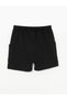 Lcw Kids Black Elastic Waist Black White Printed Baby Boy Shorts - 2