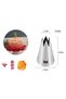Stainless Steel Cream Piping Bag Tip 1 Piece + 4 Whipped Cream Bags - 2