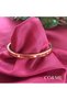 Roman Numeral Zircon Stone Tarnish-Free Stainless Steel Handcuff Bracelet - 3