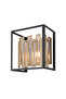 Adran Black Antique Crystal Stone Wall Lamp Sconce for Bedroom-Bedside-Living Room - 2