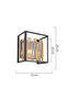 Adran Black Antique Crystal Stone Wall Lamp Sconce for Bedroom-Bedside-Living Room - 5