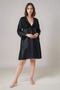 Women's Black Lace Dressing Gown Nightgown Boxed 6-Piece Dowry Set - Satin - Swt.0618 - 3