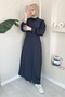 Blue Buttoned Sak, Ma333 Model Dress - 3