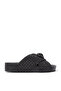 Chelsea Cross Strap Sandals - Black