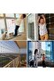 Large Size (60X140 cm) - Window Steel Safety Net for Children - New Generation Railing - Brown Profile - 5
