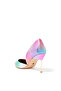 Shiny Metallic Leather D'Orsay Heeled Shoes - 3