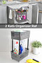 2 Tier Organizer Kitchen Bathroom Shelf - under Counter under Sink Cabinet Organizer Detergent Holder Gray