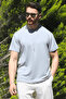 Men's Gray Winter T-Shirt 100% Cotton Modal Silky Fabric Crew Neck Breathable Texture - 5