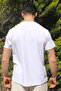 Men's White Winter T-Shirt 100% Cotton Modal Silky Fabric Crew Neck Breathable Texture - 2