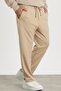 Premium Men's Elastic Waist Modal Fabric Stone Beige Woven Trousers Ls-22030 - 3