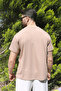 Men's Beige Relaxfit Soft Touch Wrinkle-Free Modal Fabric T-Shirt - 3