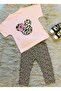 Set of 2 Leopard Mikili Tshirt and Stretchy Camisole Leopard Ankle Leggings