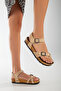 New Season Orthopedic Quality Slippers Sandals Model Beige - 3
