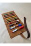 (We Write the Name) Roll Pen Holder / Brush Holder - Handmade Genuine Leather - 6
