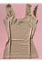 Women's Modal Fabric Lace Strap V-Neck 3-Piece White, Black, Skin Undershirt - 4