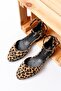Ena Leopard Ankle Strap Daily Use Ballerinas - 4