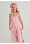 Girl's Crepe Loose Pants Blouse Set
