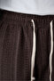 Lace Detail Brown Oversize Bohemian Men's Trousers - 4