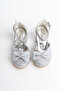 Silver Glittery Bow Elsa Girl's Heeled Shoes - 2