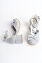 Silver Glittery Bow Elsa Girl's Heeled Shoes - 3
