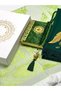Quran, Zikirmatik, and Crystal Prayer Beads with Prayer Mat, Lace Scarf Set - 2