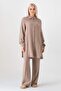 Muslin Fabric 100% Cotton Raglan Sleeve Shirt - Mink - 3