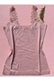 Cotton Modal Fabric Lace Strap V-Neck Box Packed 3-Piece Powder, Green, White Women's Undershirt - 4