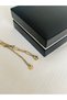 Paperclip Chain Colored Detailed Leaf Necklace Steel - 4