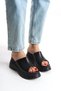 High Platform Wedge Heel Single Large Stripe Skin Summer Women's Slippers Sandals Shoes - 3