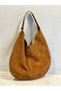 Genuine Suede Leather Hobo Model Women Shoulder Bag with Kitten Bag