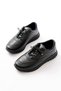 K-504 Black Lace-Up Patterned Casual Sports Shoes - 4