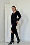 Black Wide Neck Dress - 2