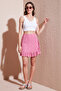 Patterned Flounced High Waist Slim Fit Skirt Skirt 5864152
